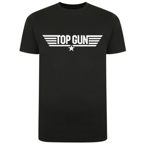 Official Top Gun Print T-Shirt Black